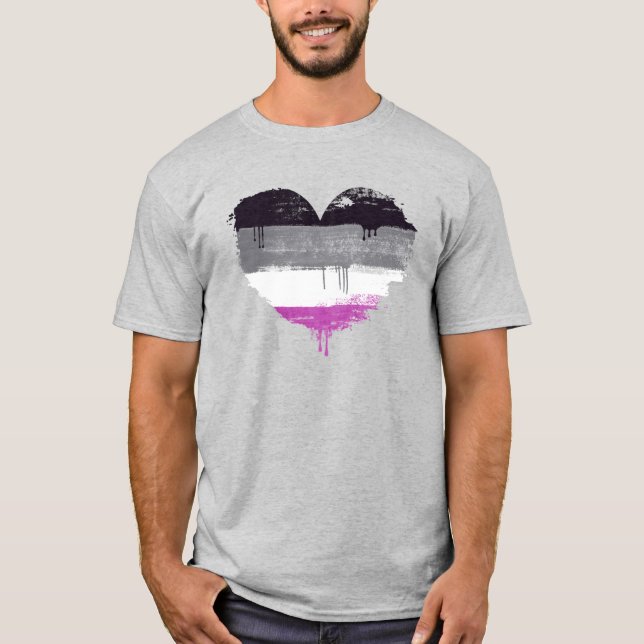 Camiseta Orgulho Coração Assexual (Frente)