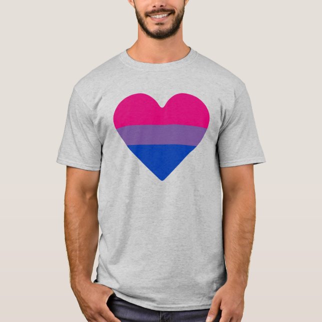 Camiseta Orgulho Coração Bissexual (Frente)