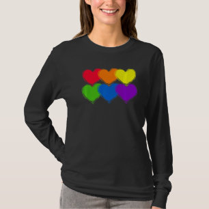 Camiseta Orgulho Coração Lgbtq Transgenho do Amor Bissexual
