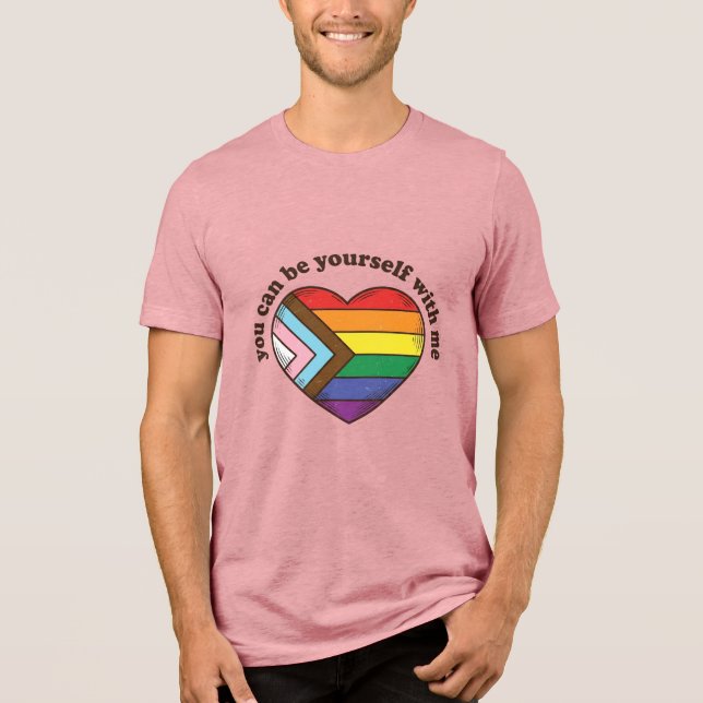 Camiseta Orgulho Coração Você Pode Ser Você Mesmo  (Frente)