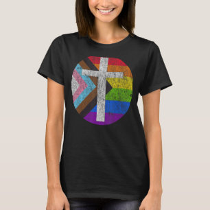 Camiseta Orgulho Cristão por Ally Lgbtqia+ Bandeira Inclusi