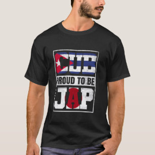 Camiseta Orgulho cubano de mistura japonesa e patrimônio ja