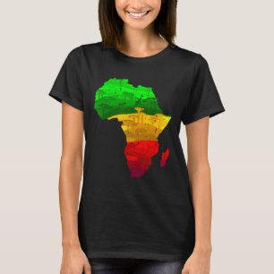 Camiseta Orgulho da África Mapeia Orgulho Verde Amarelo Ver