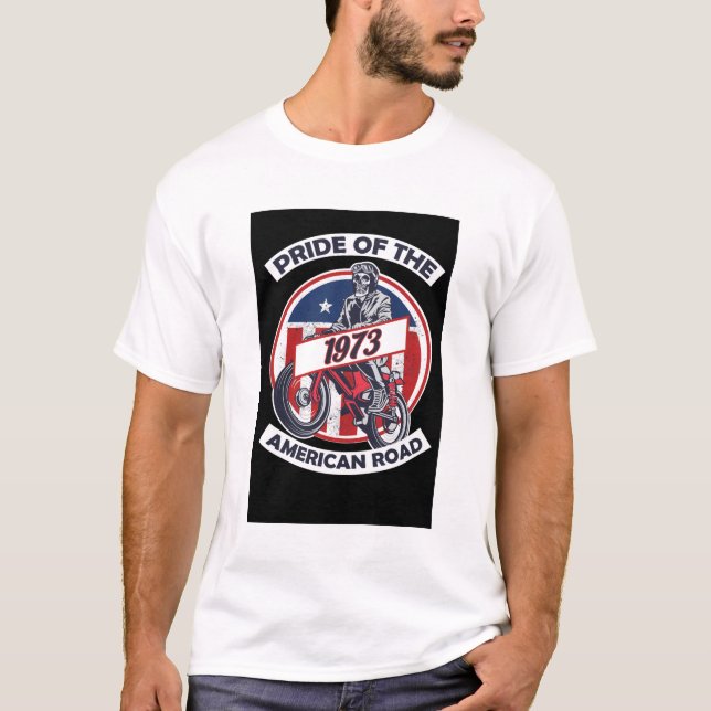 Camiseta Orgulho da American Road Tee 1973 (Frente)