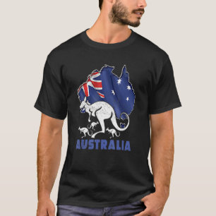 Camiseta Orgulho da bandeira australiana Kangaroo