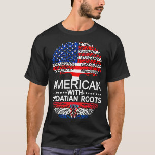 Camiseta Orgulho da bandeira croata americana Croácia EUA