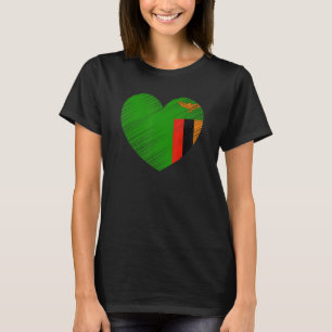 Camiseta Orgulho da Bandeira da Zâmbia Vintage Apoio Zâmbia