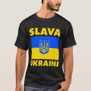 Camiseta Orgulho da Bandeira do País Ucrânia Slava Ukraini 