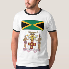 Camiseta Orgulho da Bandeira e Símbolos Culturais Jamaicano