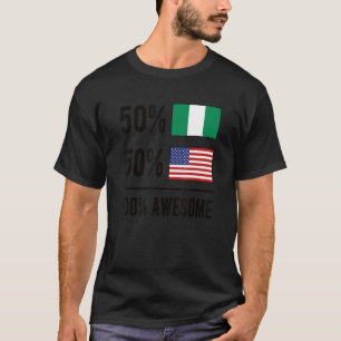 Camiseta Orgulho da bandeira nigeriana americana Nigéria Us