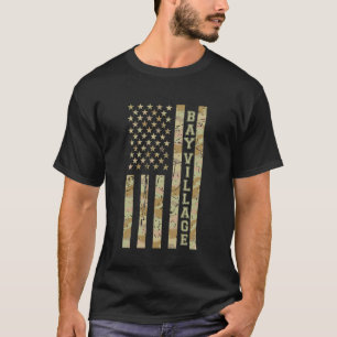 Camiseta Orgulho da Cidade de Bay Village Ohio Camuflagem D