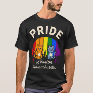 Camiseta Orgulho da Cidade de Boston Massachusetts EUA Rain