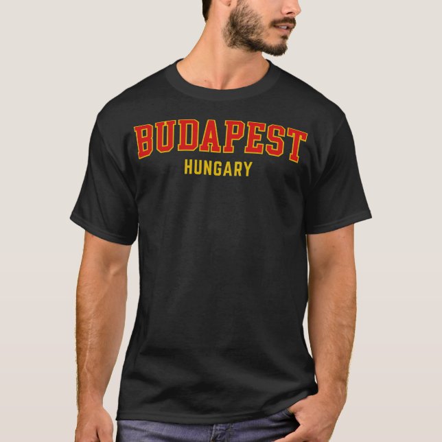 Camiseta Orgulho da Cidade de Budapeste Varsity (Frente)