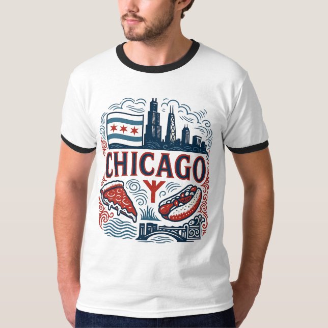 Camiseta Orgulho da cidade de Chicago (Frente)