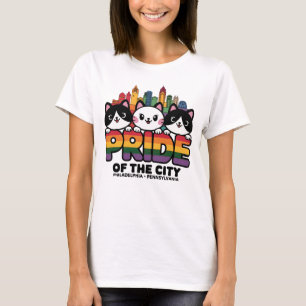 Camiseta Orgulho da Cidade de Filadélfia Pensilvânia EUA Ra
