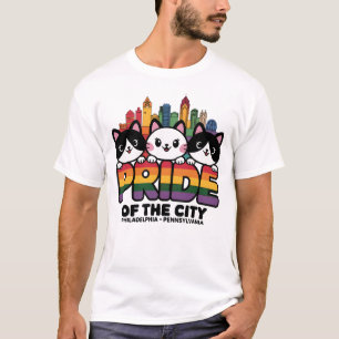 Camiseta Orgulho da Cidade de Filadélfia Pensilvânia EUA Ra