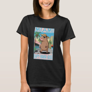 Camiseta Orgulho da Cidade Natal Divertido Capivara de Miam