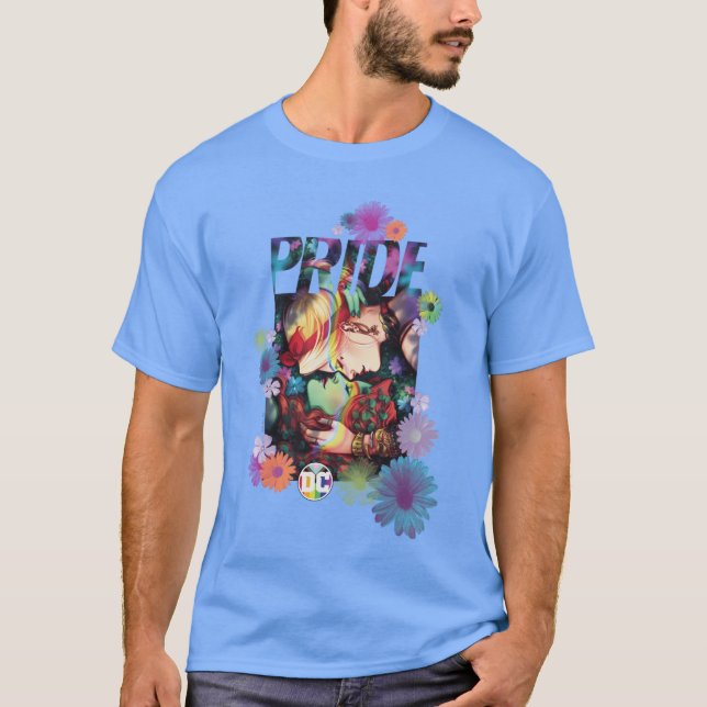 Camiseta Orgulho da DC Comics Harley Quinn e Poison Ivy Flo (Frente)