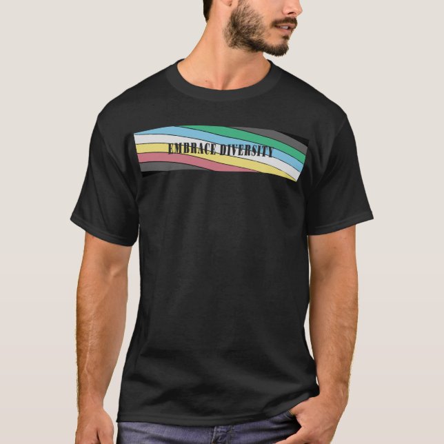 Camiseta orgulho da deficiência abraça a diversidade (Frente)