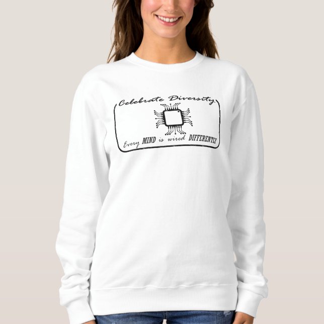 Camiseta orgulho da deficiência - cada mente é conectada de (Frente)