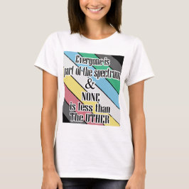Camiseta orgulho da deficiência de todos os elementos do es