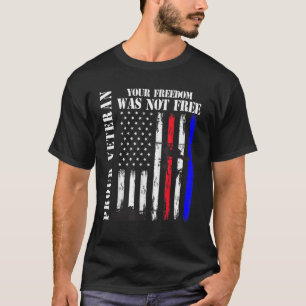 Camiseta Orgulho da Liberdade Pai Veterana Militar 4 de jul