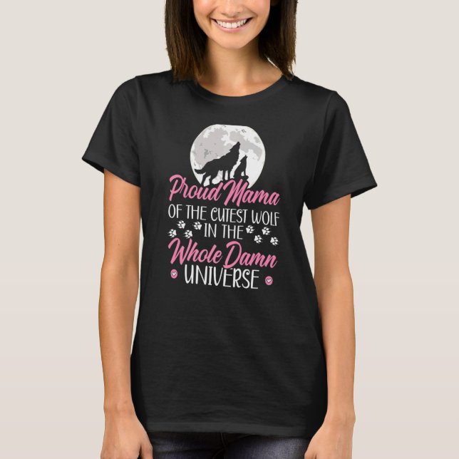 Camiseta Orgulho da mãe Wolf Mãe (Frente)