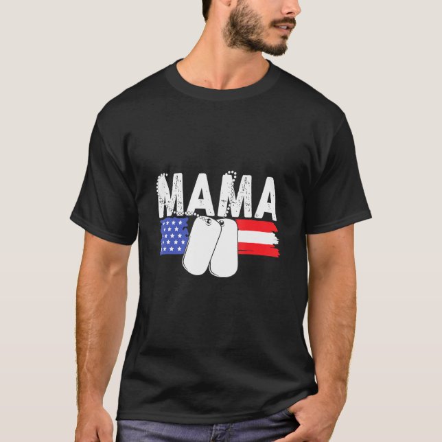 Camiseta Orgulho da Mama Veteran Veteran Day (Frente)