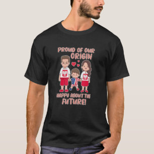 Camiseta Orgulho da nossa origem Família Feliz Polonesa Ame