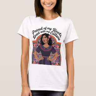 Camiseta Orgulho das minhas raízes, alto com a minha cultur