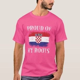 Camiseta Orgulho Das Minhas Raízes Croatas Bandeira Da Croá