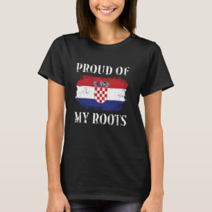 Camiseta Orgulho Das Minhas Raízes Croatas Bandeira Da Croá