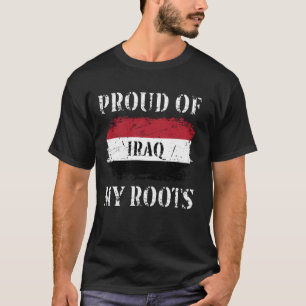 Camiseta Orgulho Das Minhas Raízes Iraquianas Bandeira Iraq