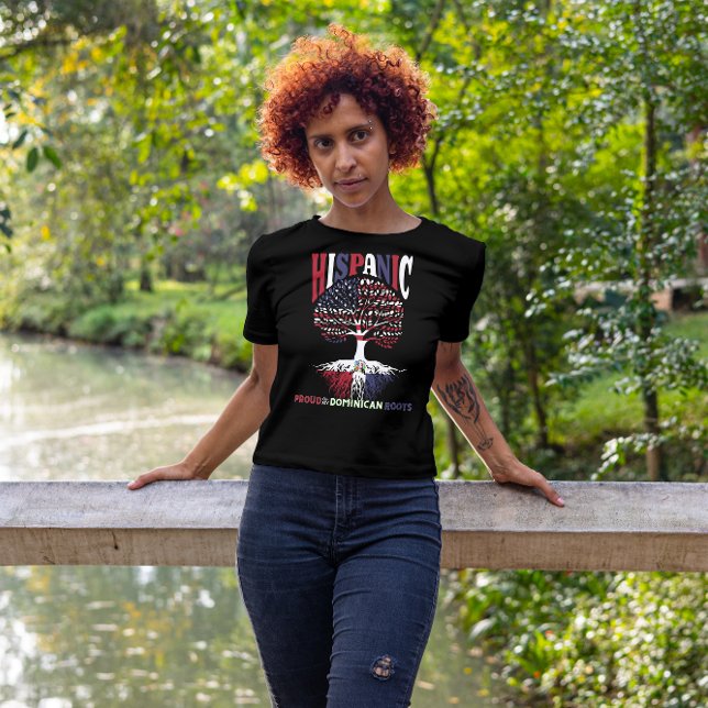 Camiseta Orgulho das minhas raízes republicanas dominicanas (Criador carregado)
