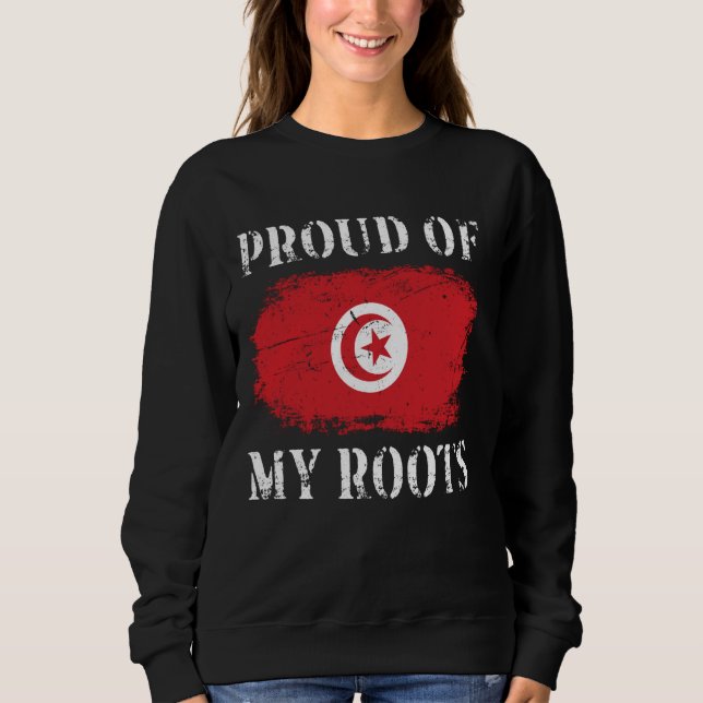 Camiseta Orgulho Das Minhas Raízes Tunisinas Bandeira Tunís (Frente)
