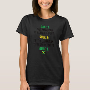 Camiseta Orgulho das regras jamaicanas na Jamaica Bandeira