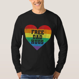 Camiseta Orgulho De Abraços De Pai Gratuito Lgbt Gay Pai Or