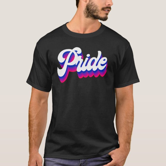 Camiseta Orgulho de Bandeira do Orgulho Bi Bissexual (Frente)