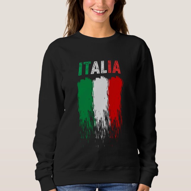 Camiseta Orgulho de Bandeira Italiano Veste Suas Cores Alto (Frente)