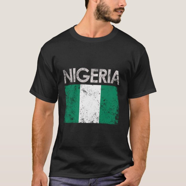 Camiseta Orgulho de Bandeira nigeriano (Frente)