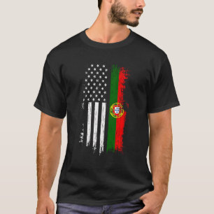 Camiseta Orgulho de Bandeira Português-Americano