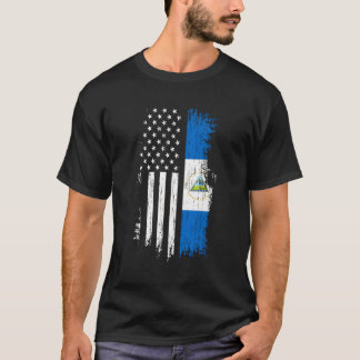 Camiseta Orgulho de Bandeiras da Nicarágua na América