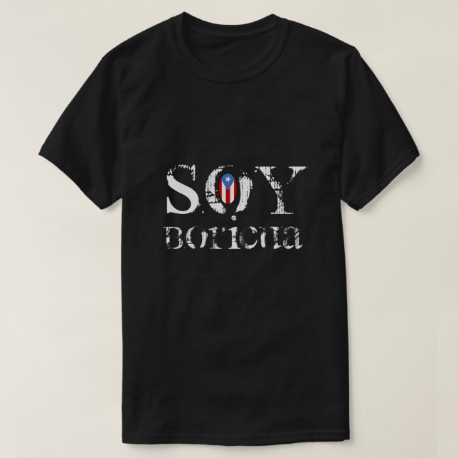 Camiseta Orgulho de Boricua da soja (Frente do Design)