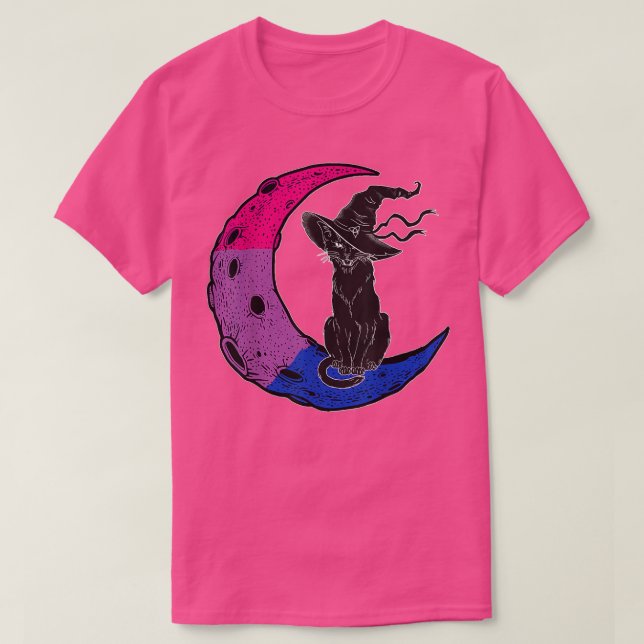 Camiseta Orgulho de bruxas do Biseual Moon Space (Frente do Design)