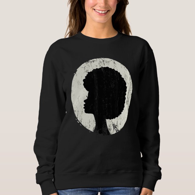Camiseta Orgulho de Cabelo Natural Art Black Women Orud (Frente)