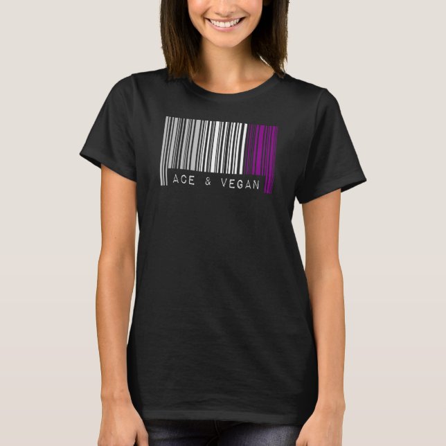 Camiseta Orgulho De Código De Barras Asexual Ace E Estética (Frente)