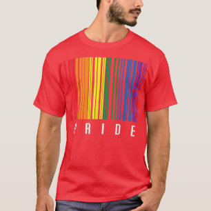 Camiseta Orgulho de código de barras LGBT Gay Transgênero L
