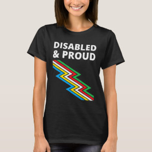 Camiseta Orgulho de Deficiência Desativado e Orgulhoso