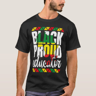 Camiseta Orgulho de educador negro Africano-Americano Tea