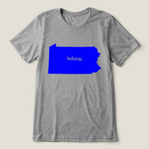 Camiseta Orgulho de Estado do Mapa da Pensilvânia Home Belo